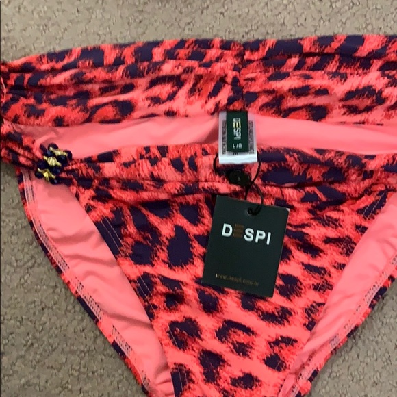 Despi Swim Nwt Pink And Blue Leopard Bikini Poshmark